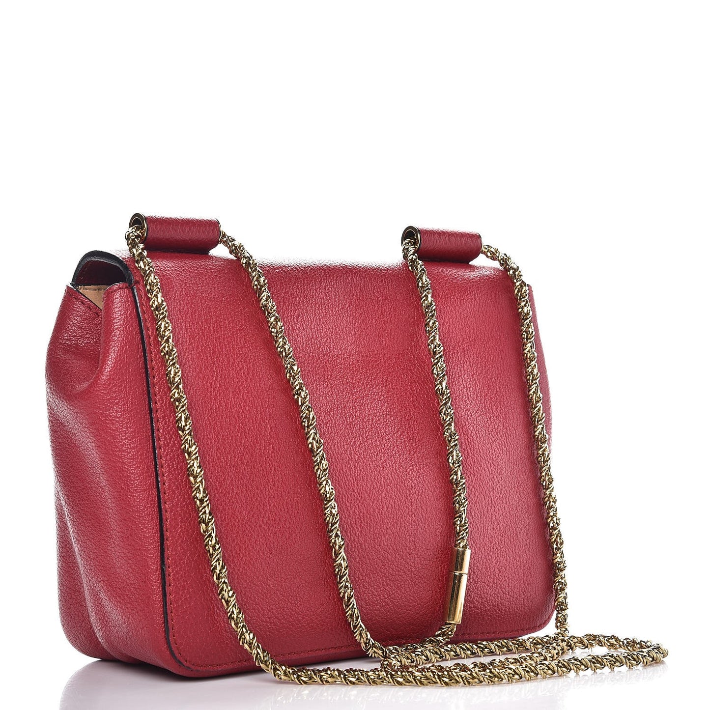 Goatskin Small Elsie Shoulder Bag Red