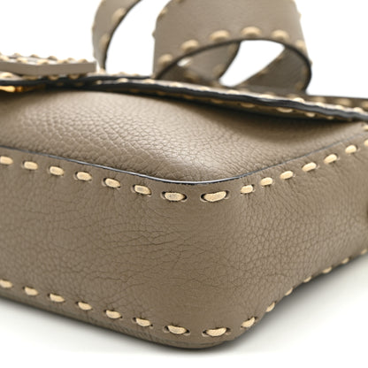 Fendi Cuoio Roma Sellerissima Nappa Sintetica Tape Stitch Mini Baguette Tempesta 9 of 9