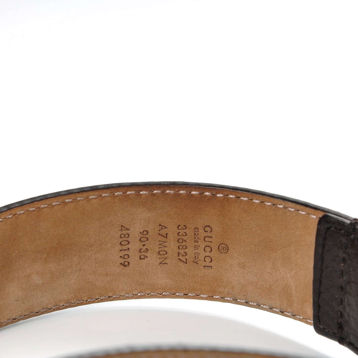 Cellarius Calfskin Mens Bamboo Buckle Belt 90 36 Brown