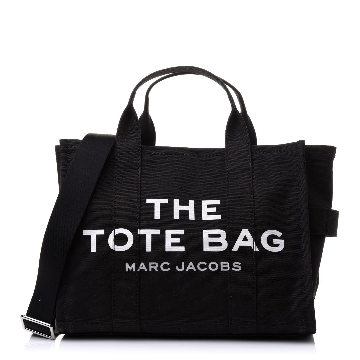 Marc Jacobs Cotton Canvas Small The Traveler Tote Bag Black 1 of 15