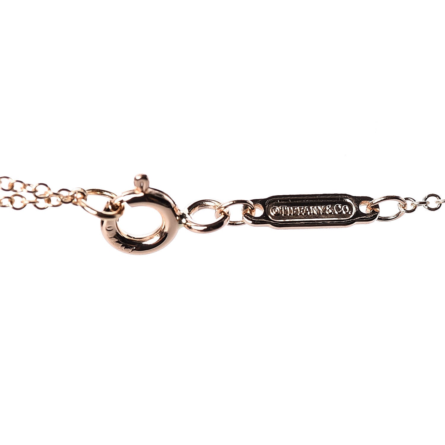 Tiffany 18K Rose Gold T Smile Pendant Necklace 5 of 6