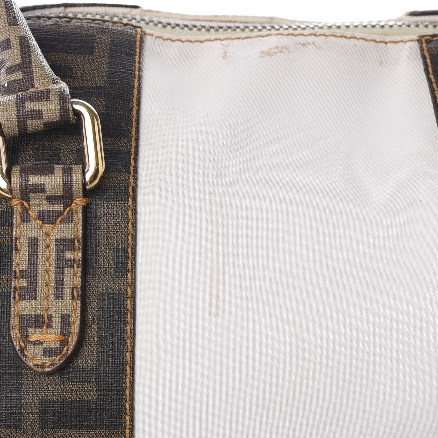 Canvas Zucca Zucchino Spalmati B Mix Tote White Mogano Panna
