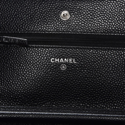 Chanel Caviar Quilted Wallet On Chain WOC Black 6 of 8