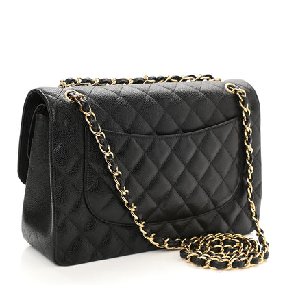 Chanel Caviar Quilted Jumbo Double Flap Black 3 of 10
