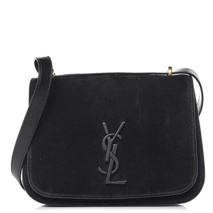 Saint Laurent Suede Small Spontini Saddle Bag Black 1 of 7