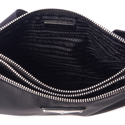 Prada Re-Nylon Saffiano Re-Edition 2000 Double Zip Crossbody Bag Black 7 of 9