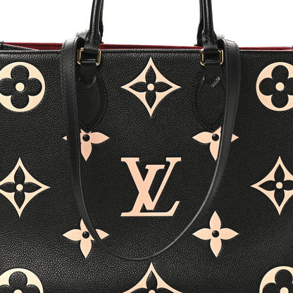 Louis Vuitton Empreinte Monogram Giant Onthego MM Black Beige 6 of 8