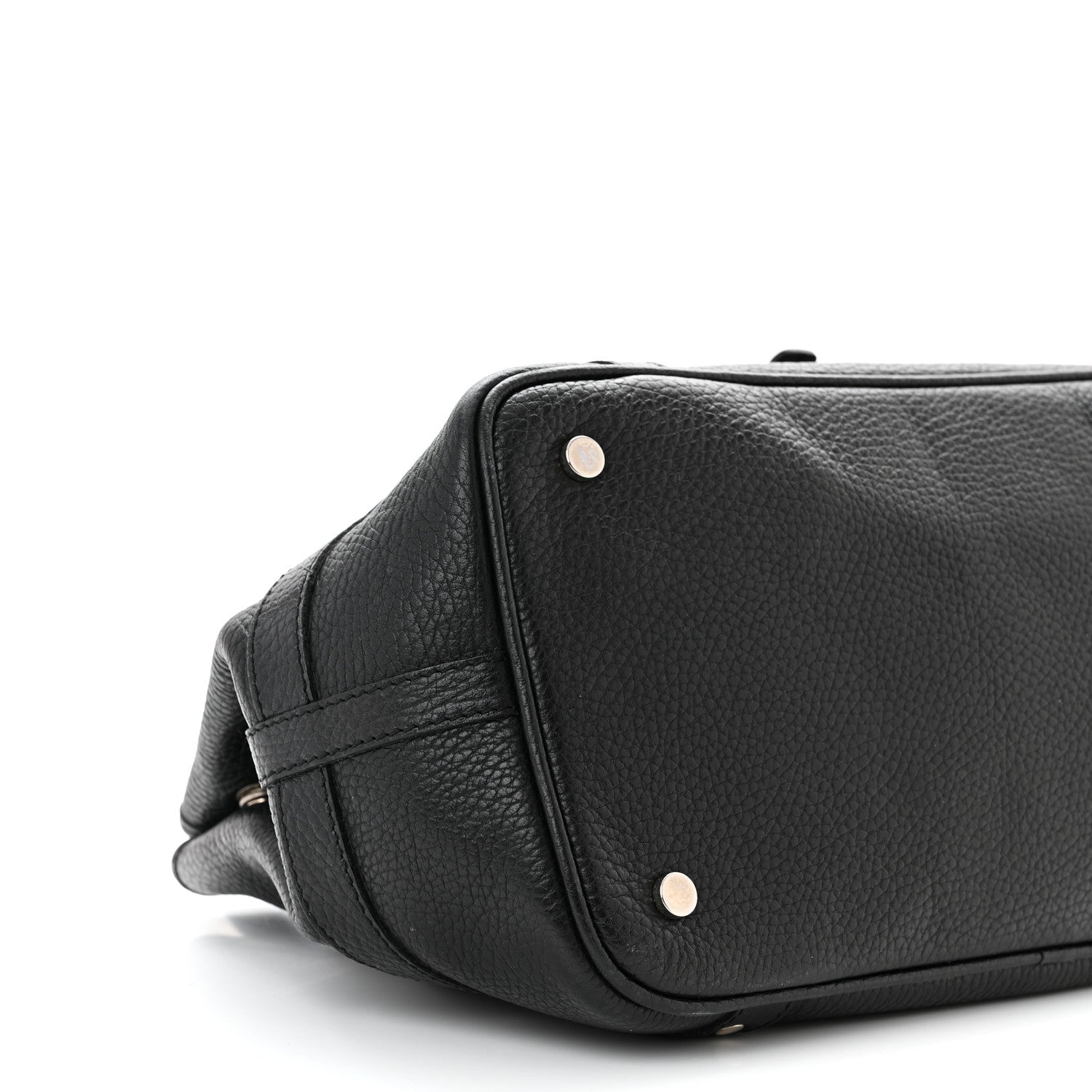 Burberry Calfskin Studded Buckle Tote Black 9 of 10