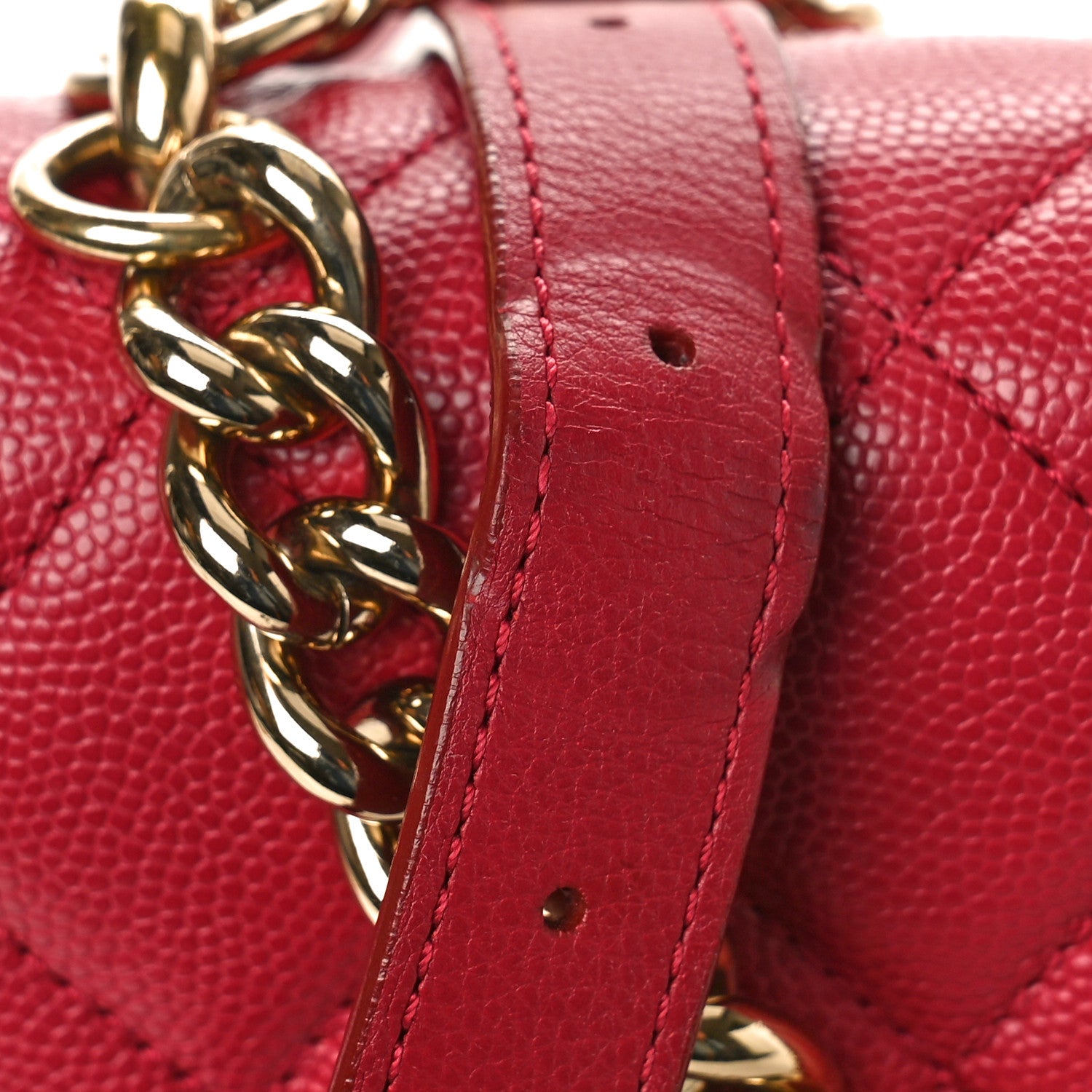 Chanel Caviar Quilted Small Studded Flap Red 12 of 12