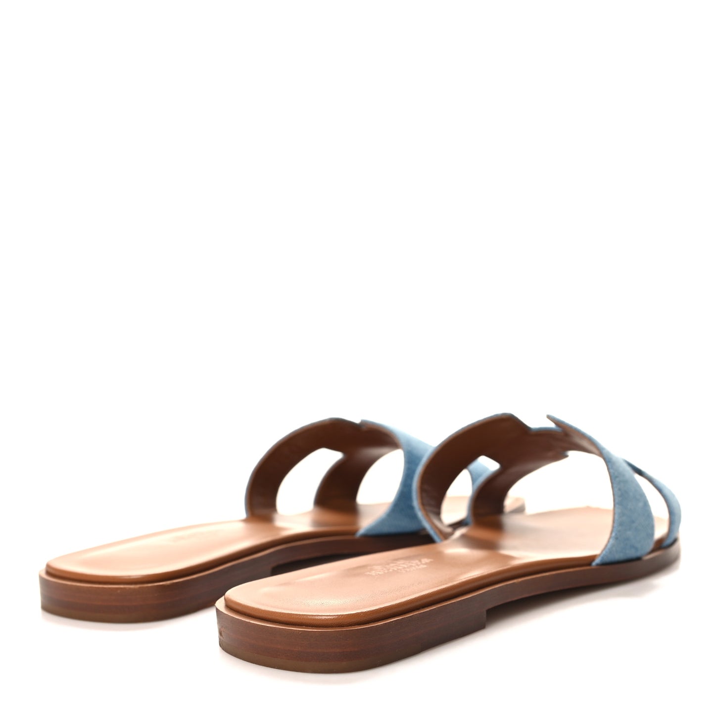 Denim Canvas Oran Sandals 39.5 Bleu Clair