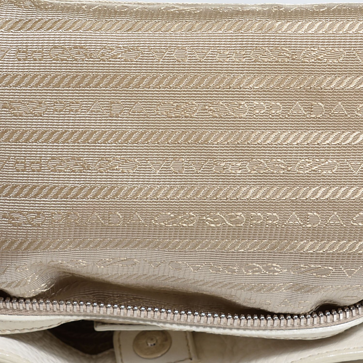 Prada Vitello Daino Braided Tote Bianco 8 of 10