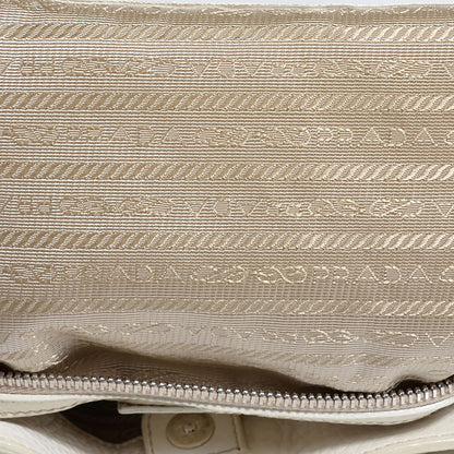 Prada Vitello Daino Braided Tote Bianco 8 of 10