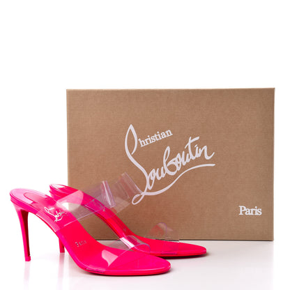Christian Louboutin Patent PVC Just Nothing 85 Slide Sandals 36 Magnifique 9 of 9