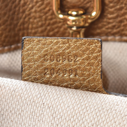 Gucci Metallic Pebbled Calfskin Medium Soho Chain Shoulder Bag Gold Ombre 6 of 13