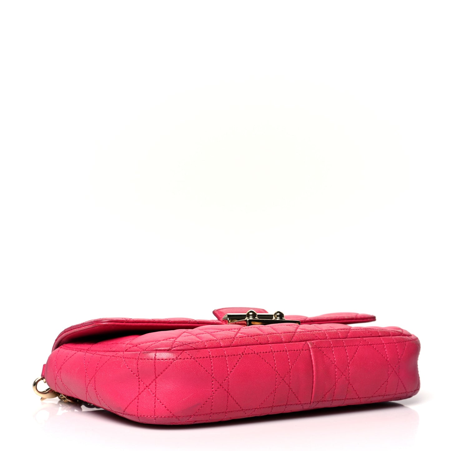 Lambskin Cannage Miss Dior Promenade Pouch Fuchsia