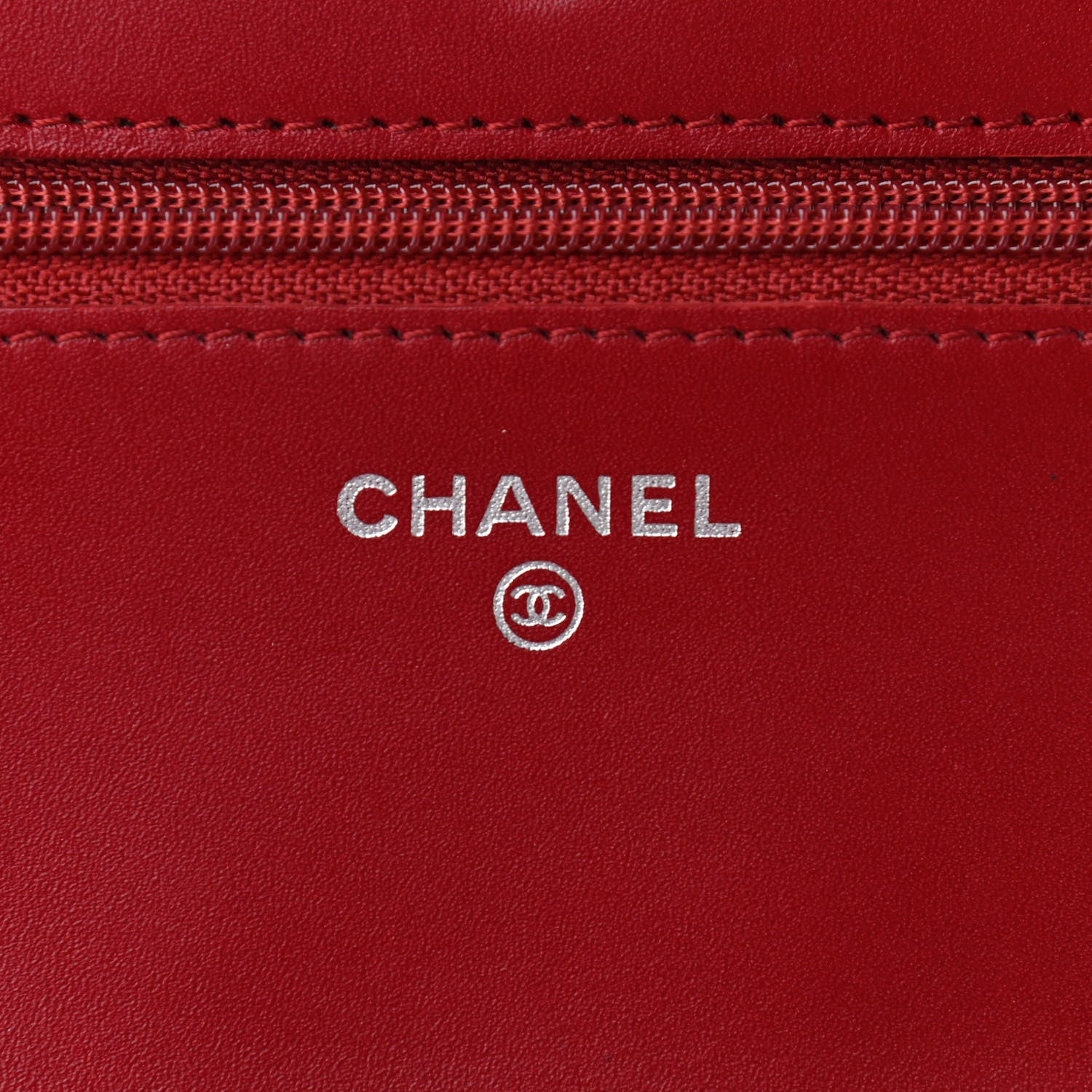 Chanel Calfskin Quilted Cambon Wallet On Chain WOC Red 6 of 11