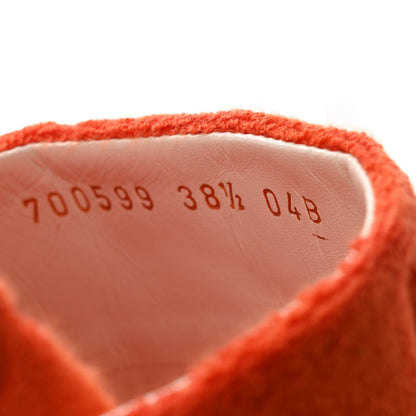 Gucci Terry Cloth GG Monogram Angelina Platform 55mm Slide Sandals 38.5 Deep Orange 8 of 11