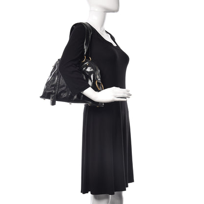 Saint Laurent Textured Patent Calfskin Medium Muse Black 2 of 26