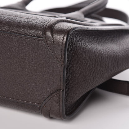 Celine Goatskin Nano Luggage Dark Taupe 12 of 15