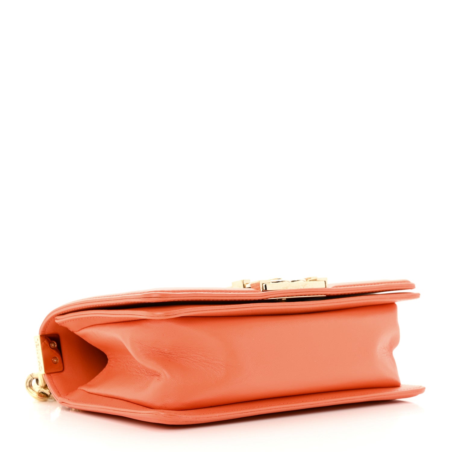 Chanel Lambskin Quilted Small Boy Flap Orange 4 of 24