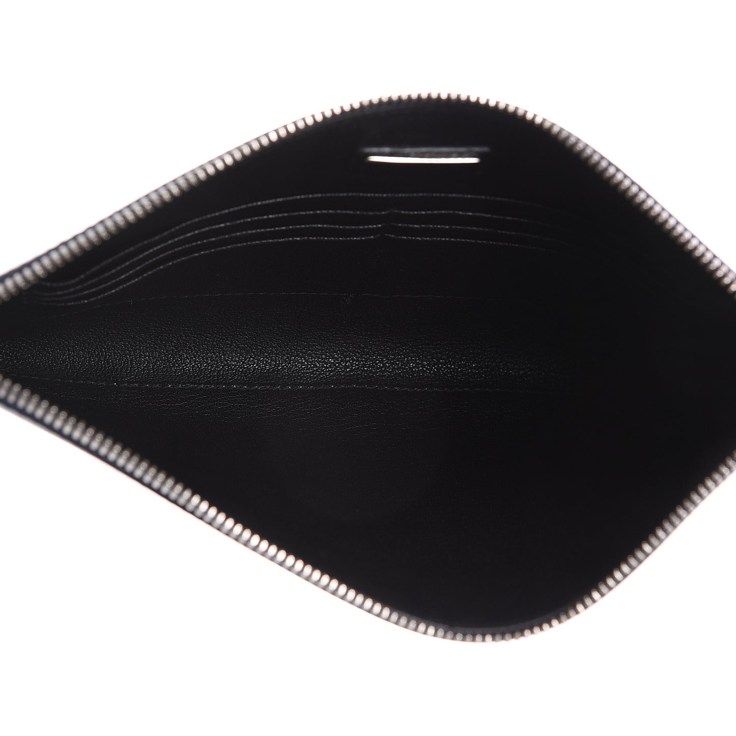 Saffiano Logo Flat Pouch Baltico