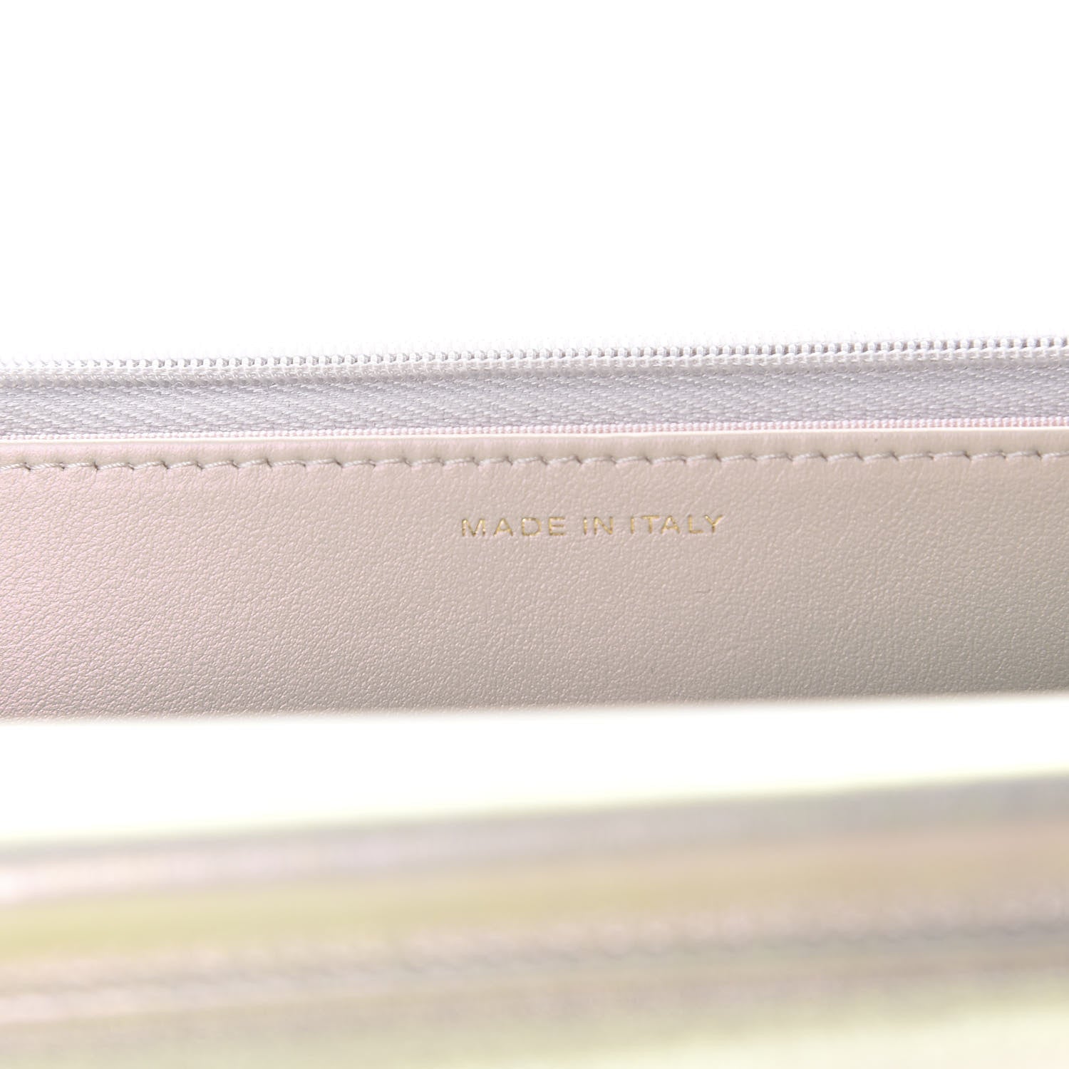 Chanel Iridescent Lambskin Quilted Wallet On Chain WOC Ivory 9 of 12