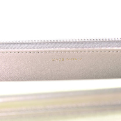 Chanel Iridescent Lambskin Quilted Wallet On Chain WOC Ivory 9 of 12