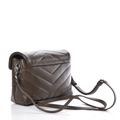 Saint Laurent Calfskin Y Quilted Monogram Toy Loulou Crossbody Bag Faggio 3 of 9