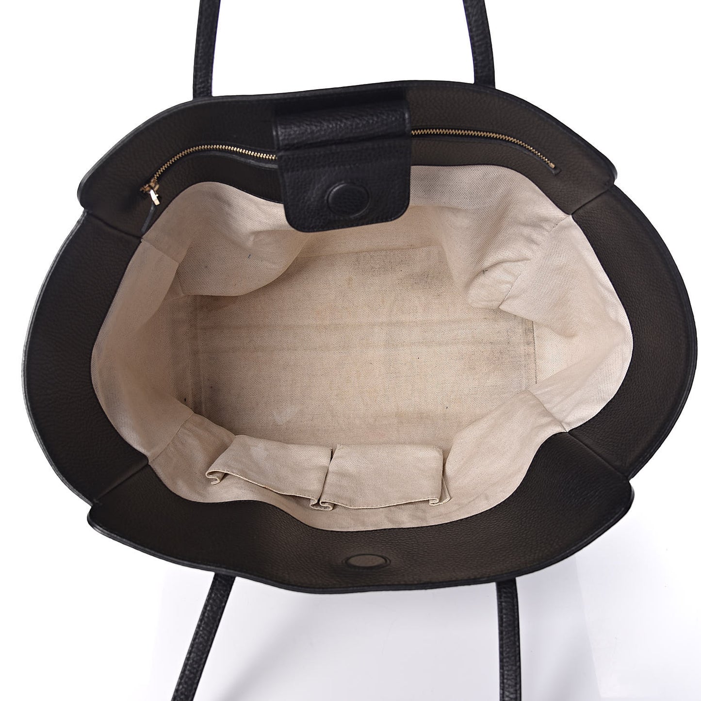 Pebbled Calfskin Medium Swing Tote Black