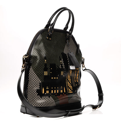 Burberry Prorsum Laser Cut Calfskin Hong Kong Medium Bloomsbury Black Elderberry 4 of 9