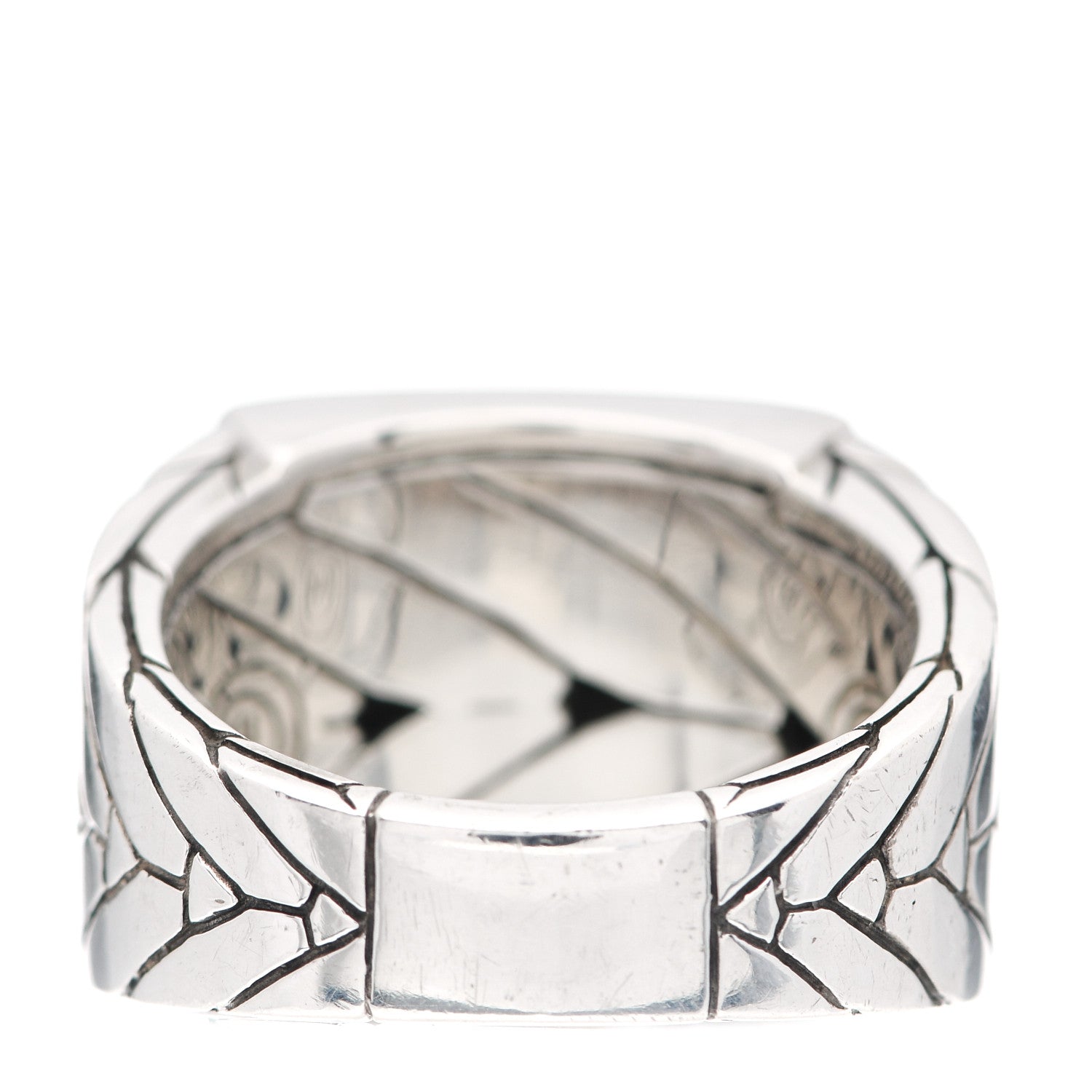John Hardy Sterling Silver Black Sapphire Modern Chain Signet Ring 62 10 3 of 5