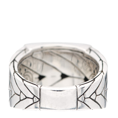 John Hardy Sterling Silver Black Sapphire Modern Chain Signet Ring 62 10 3 of 5