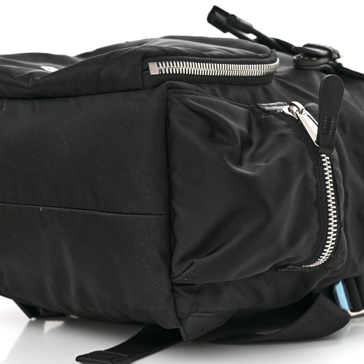 Nylon Logo Print Medium Rucksack Backpack Black
