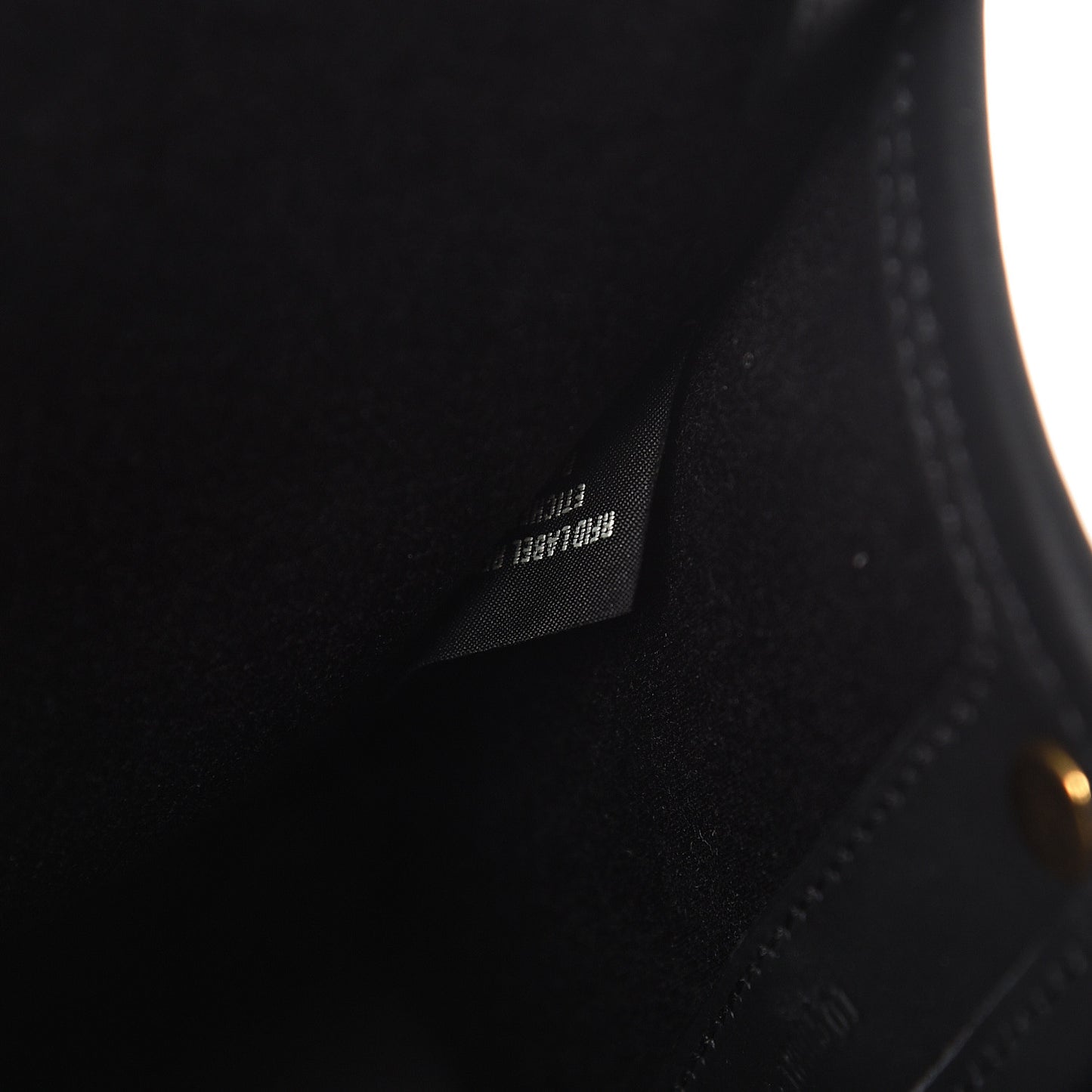 Glazed Fabric Vitello Century FF 1974 Stamp Patch Mini Peekaboo Defender Cover Mogano Panna Black