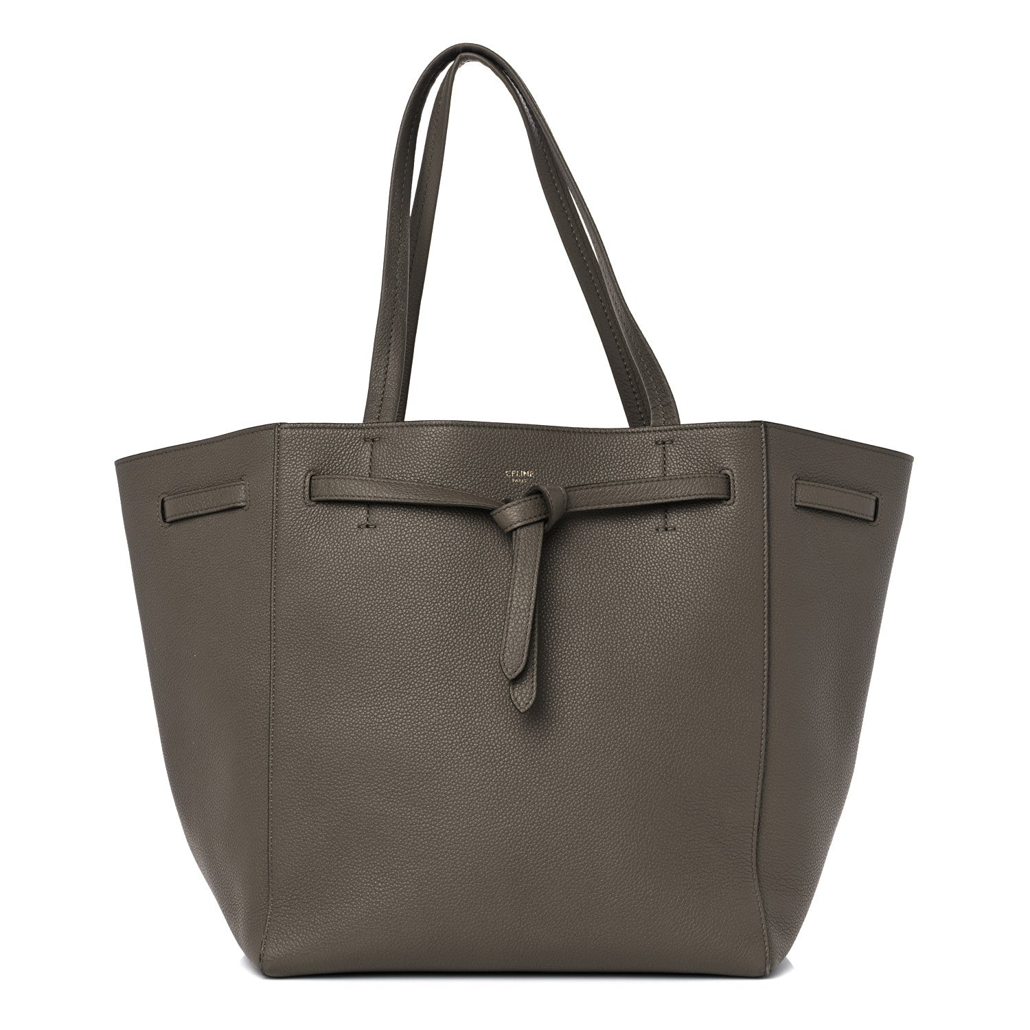 Celine Soft Grained Calfskin Small Belt Cabas Phantom Taupe 1 of 11