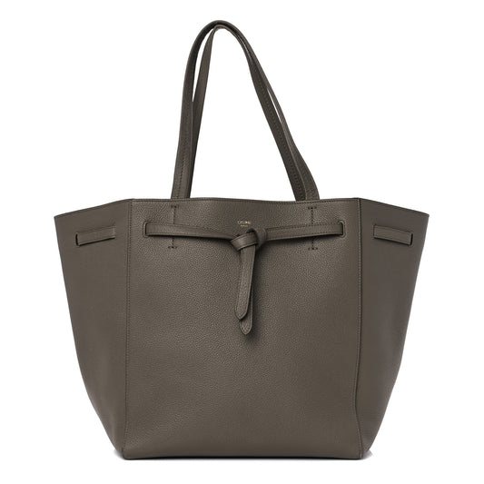 Soft Grained Calfskin Small Belt Cabas Phantom Taupe