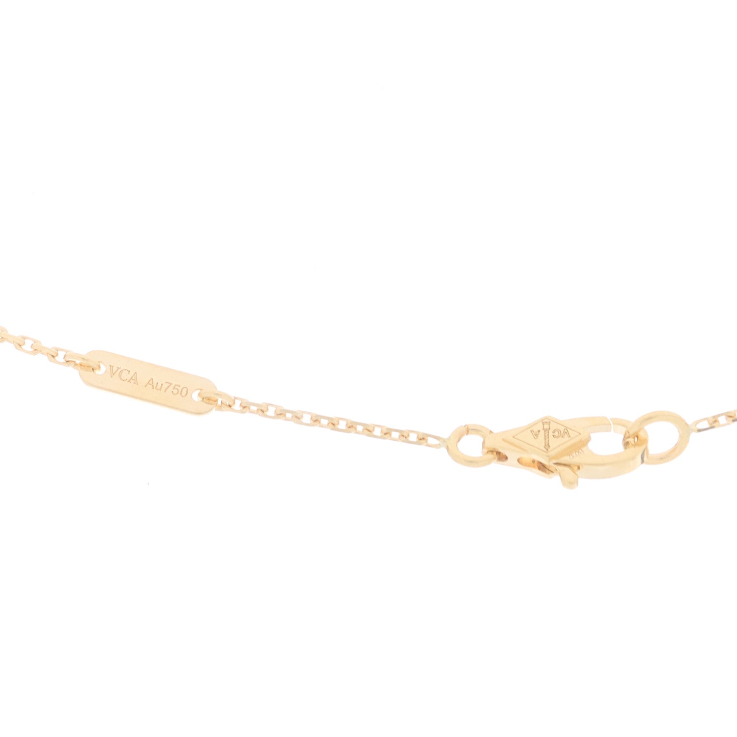 Van Cleef & Arpels 18K Yellow Gold Mother of Pearl Sweet Alhambra Butterfly Pendant Necklace 3 of 5