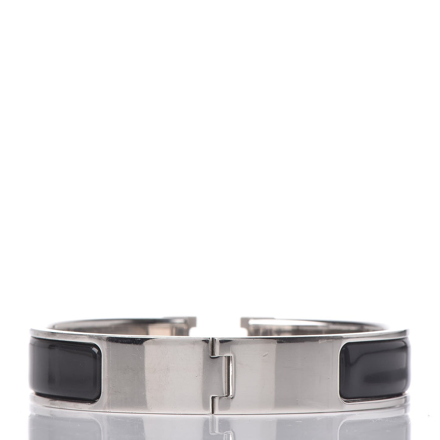 Enamel Narrow Clic Clac H Bracelet PM Black