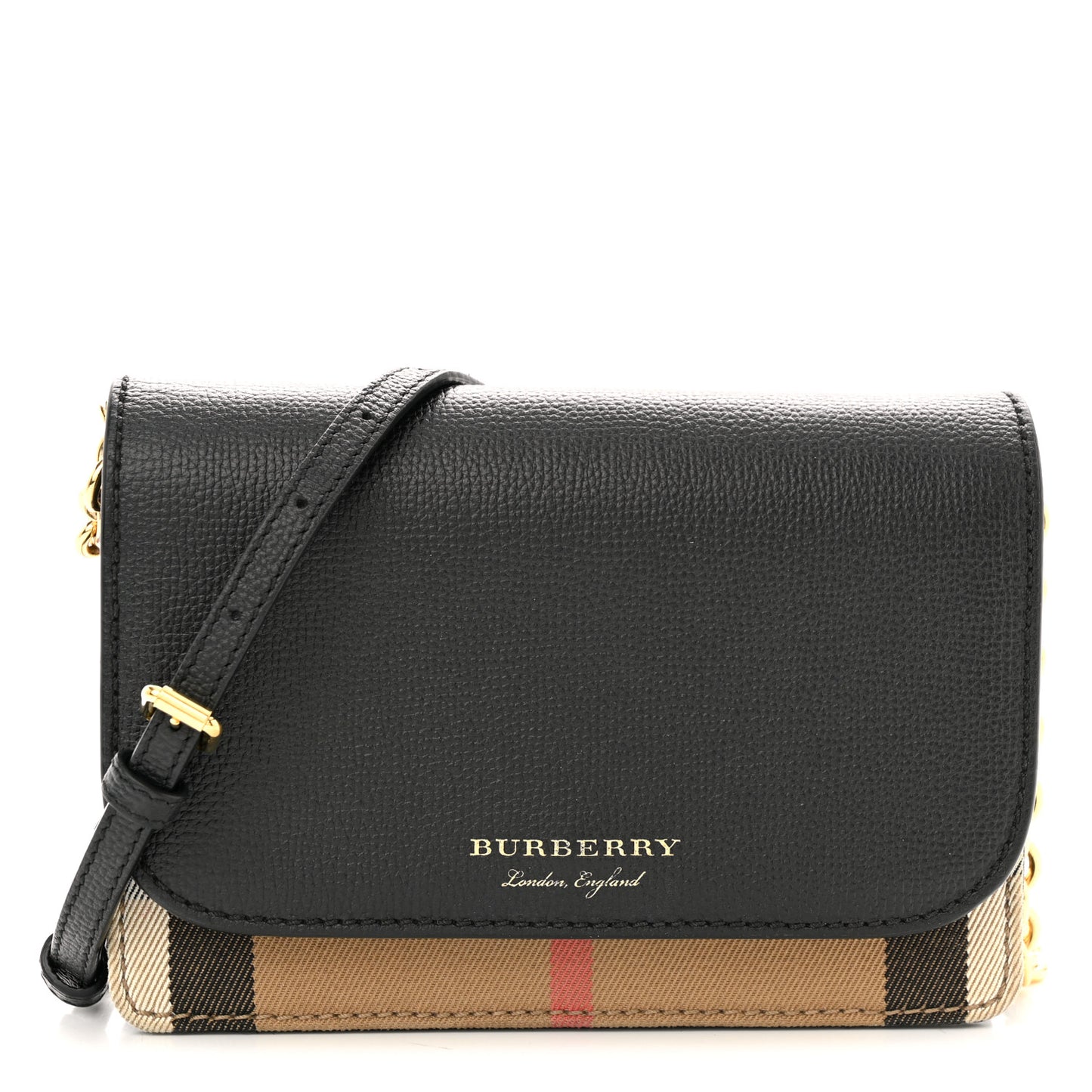 Calfskin Vintage Check Small Loxley Crossbody Black