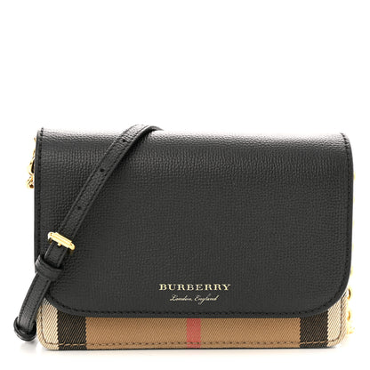 Burberry Calfskin Vintage Check Small Loxley Crossbody Black 1 of 9