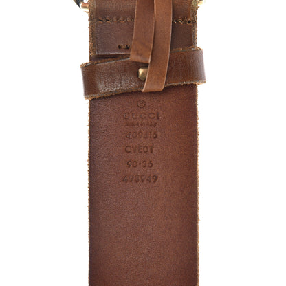 Gucci Faded Calfskin Double G 40mm Belt 90 36 Cuir 3 of 5