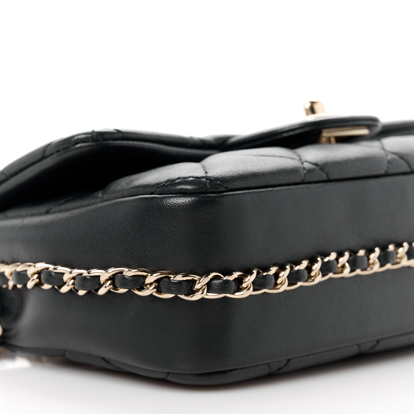 Lambskin Quilted Mini My Precious Flap Black