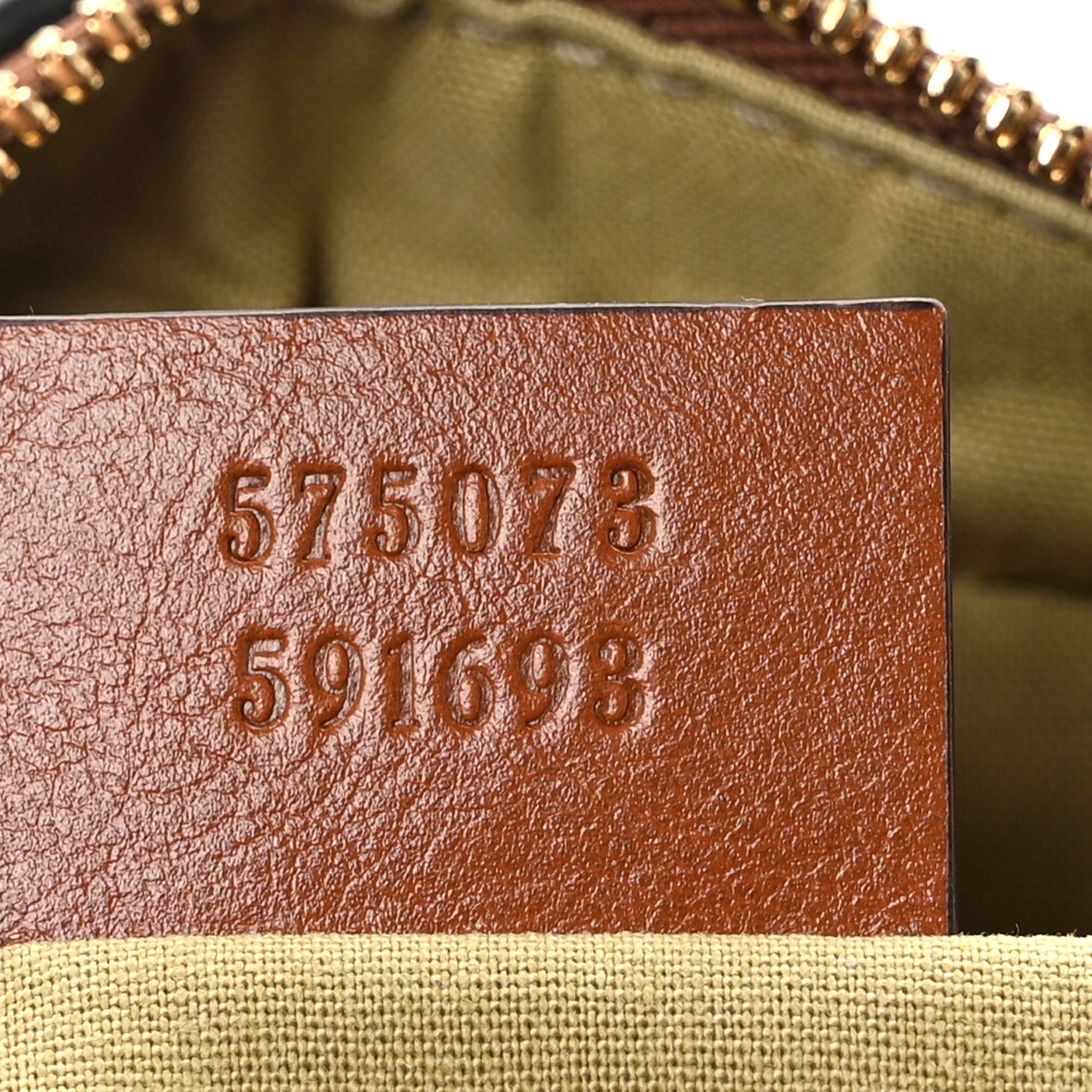 Gucci Vintage Canvas Web Shoulder Bag Sand Cuir 7 of 12