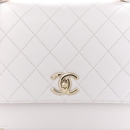 Chanel Caviar Quilted Large Business Affinity Flap White 10 of 11