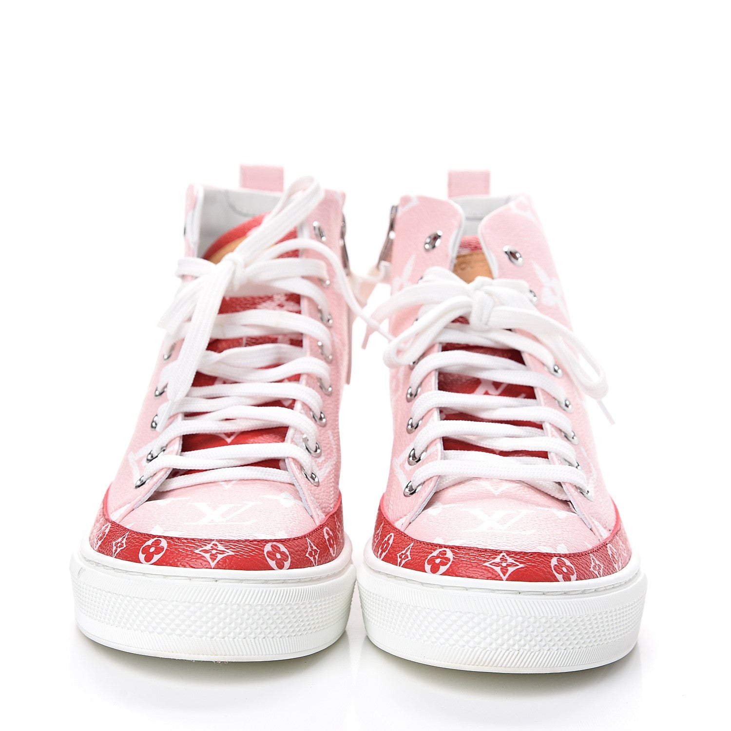 Louis Vuitton Monogram Giant Stellar Sneaker Boots 39 Rose Rouge 2 of 10