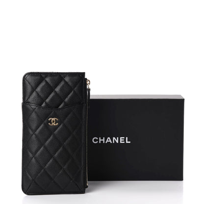 Chanel Caviar Quilted Classic Flat Wallet Pouch Black 9 of 9