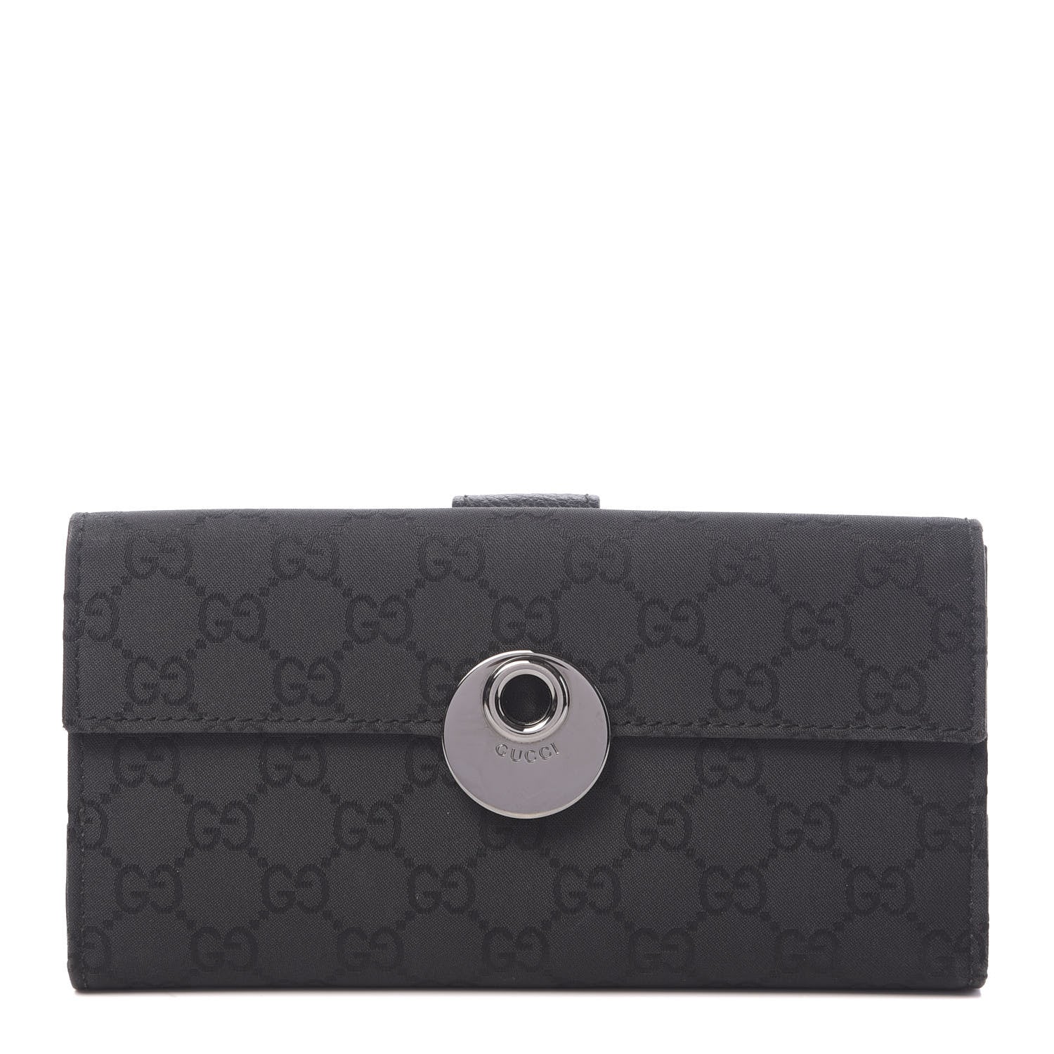 Gucci Monogram Eclipse Continental Wallet Black 1 of 7