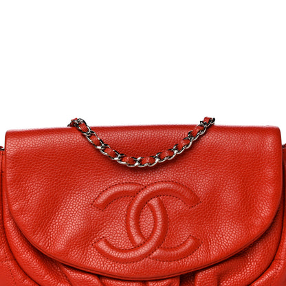 Chanel Lambskin Half Moon Wallet On Chain WOC Red 9 of 13