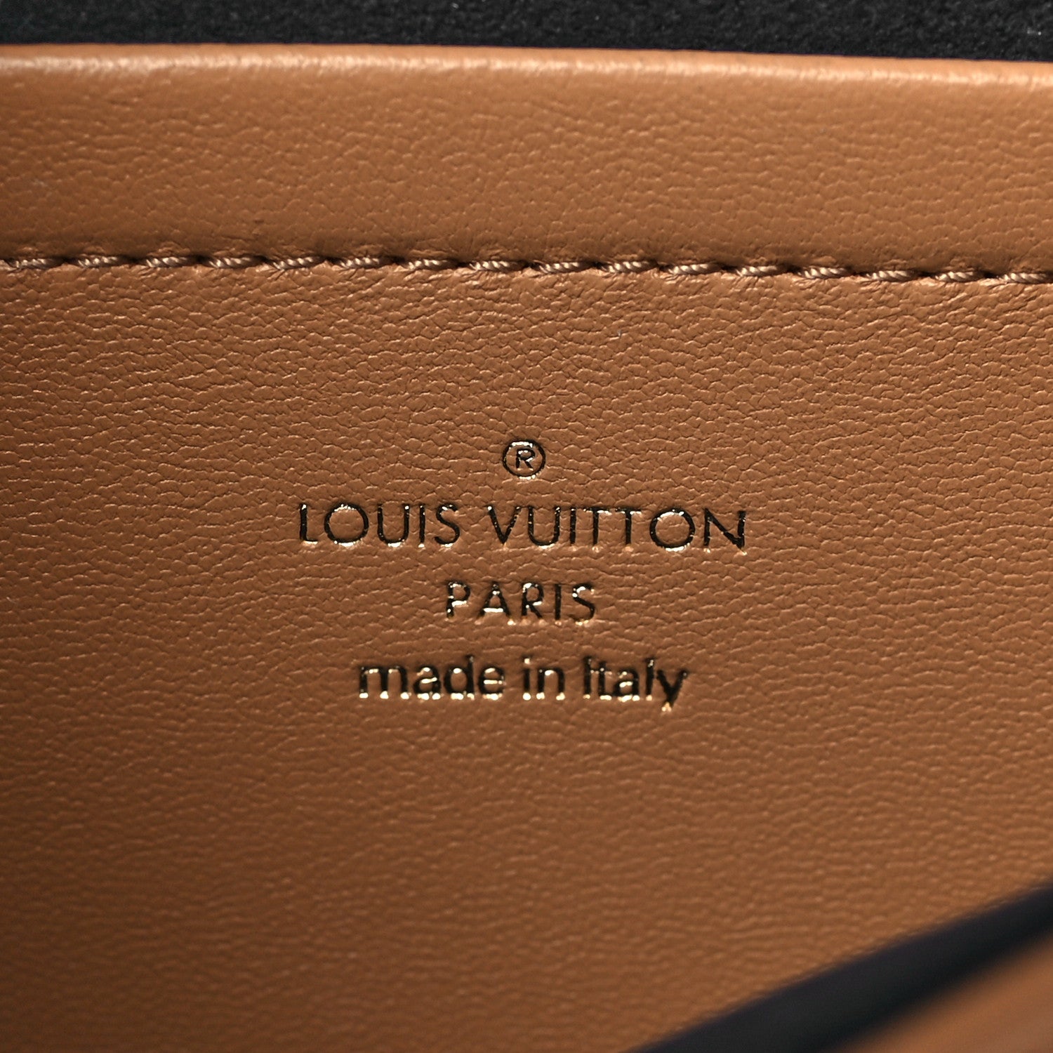 Louis Vuitton Lambskin Embossed Monogram Pochette Coussin Camel 6 of 7