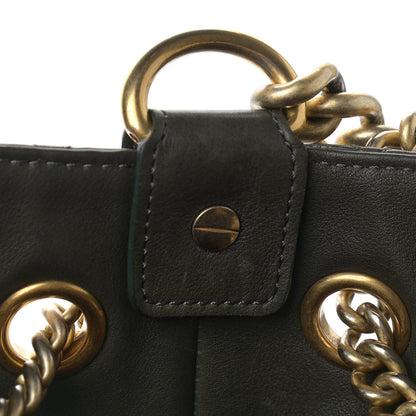 Chanel Calfskin Quilted Small On My Shoulder Drawstring Bag Dark Green 8 of 11